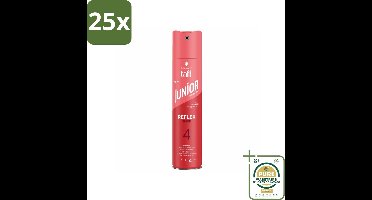 25 x Taft - Reflex Shine 4 - Junior Haarspray - Glanzende finish - 250 ml - Grootverpakking - Haarspray - Glans - Fixatie - Haarverzorging - 48 Uur Hold