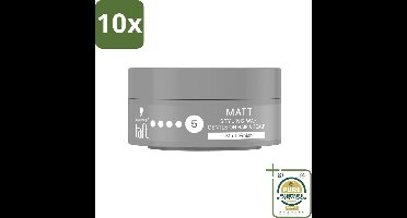 10 x Taft - Matt 5 - Styling Wax - Matterende finish - 75 ml - Grootverpakking - Matte Wax - Styling Wax - Haarspray - Haartype - Haartypen