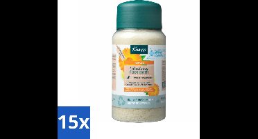15 x Kneipp - Voetbadzout - Vitalizing - Citrusgeur - 600 g - Voetbadzout - Voetbadkristallen - Citroengeur - Thermaalzout - Eeltverzorging