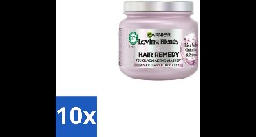 Garnier - Loving Blends - Haarmasker - Rice Water Infusion - Glans & Zachtheid - Lang Haar - 340 ml - Bulkverpakking - 10 stuks