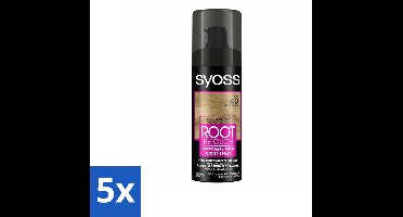 SYOSS - Uitgroeispray Middenblond - Uitgroeispray - Kleurbescherming - Directe Grijsdekking - Bulkverpakking - 5 stuks
