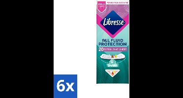 Libresse – Inlegkruisjes – Extra Protect XL – Maximale dekking – 20 Inlegkruisjes - Voordeelverpakking - 6 stuks