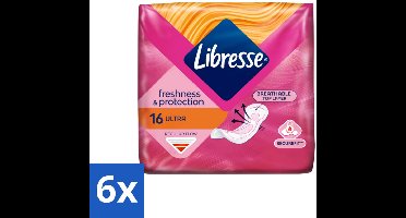 Libresse – Inlegkruisjes – Invisible Normal 3 mm – 16 Inlegkruisjes - Voordeelverpakking - 6 stuks