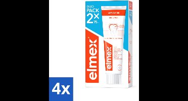 Elmex – Tandpasta – Anti-Cariës – 2x75 ml - Voordeelverpakking - 4 stuks