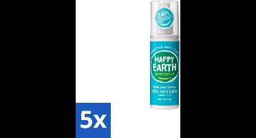 Happy Earth – Deodorant Spray – 100% Natuurlijk Cedar Lime – 100 ml - Bulkverpakking - 5 stuks