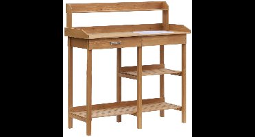 Werkbank – Werktafel – Tuinbank – Klusbank – Dennehouten Werkbank – Verstelbare Hoogte – Weerbestendig Design