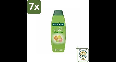 7 x Palmolive Shampoo Fris Vitaal 350 ml - Grootverpakking - Shampoo - Citrus - Haarverzorging - Vitaliteit - Volume