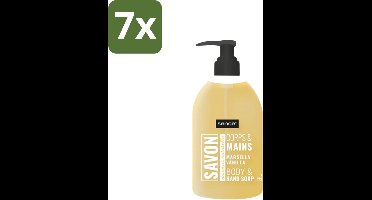 Sence - La Maison Du Savon De Marseille - Handzeep - Vanille - Hygiënisch - 500 ml - Bulkverpakking - 7 stuks