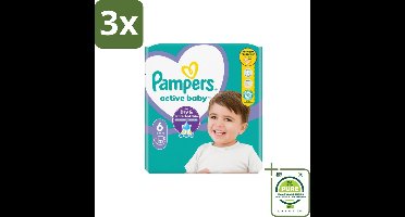 3 x Pampers – Luiers – Active Baby Maat 3 (6-10 kg) – 90 Luiers - Grootverpakking - Luiers Voor Baby - Droge Luiers - Baby Droogheid - Droge Baby Luiers - Baby Luiers 3 Maat