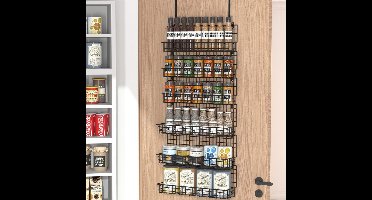 RVV® Kruidenrek ophangbaar - Kruidenrek - Zwart - 12cmx 43cm x 96cm