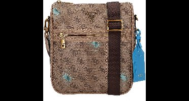 GUESS schoudertas Milano Crossbody Bag 2 Beige / Blue Lichtbruin