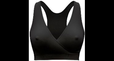 Medela Keep Cool Sleep bh - Naadloze slaapbh - Zwangerschapsbh - Voedingsbh met 2 ademende zones - Soft Touchmateriaal - Zwart - Maat XL