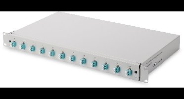 Fibre optic cable Digitus DIGITUS Caja de empalme de fibra óptica, equipada, LC, OM3 Grey