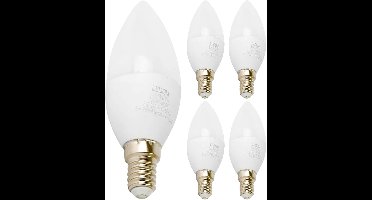 LED line LITE LED Kaarslamp C37 E14 - 8W (vervangt 60W) - 720lm - Ø37mm - 230V - Energiezuinig - 5 stuks