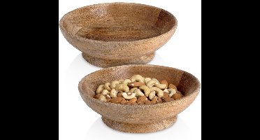 Home Styling Collection Essentials - Houten Kommen - 16 cm - 400 ml - Set van 2