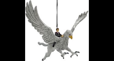 Kurt S. Adler kunststof kerstbal - harry potter op scheurbek 14cm grijs 1 stuks