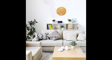 TFA Dostmann 60.3536.07 Wandklok Zendergestuurd 350 mm x 35 mm Zonnegeel