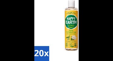 20 x Happy Earth – Douchegel – 100% Natuurlijk Jasmine Ho Wood – 300 ml - 100% Natuurlijke Douchegel - Jasmijn En Ho Wood - Vegan Douchegel - Natuurlijke Huidverzorging - Dierproefvrij