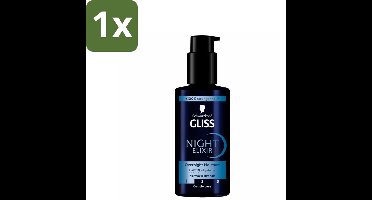 Gliss - Haarserum - Night Elixer - Overnight Moisture - Hydratatie en Glans - 100 ml - 1 stuk