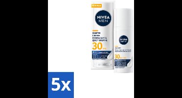 NIVEA MEN – Gezichtscrème – Sensitive, Gevoelige huid, SPF30 – 50 ml - Bulkverpakking - 5 stuks