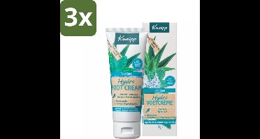 Kneipp - Voetcrème - Hydro Care - Menthol, Aloe Vera & Watermunt - 75 ml - Bulkverpakking - 3 stuks