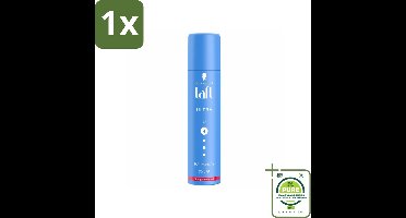 1 x Taft - Ultra 4 - Haarspray Mini - Sterke hold voor onderweg - 75 ml - Haarspray - Taft Ultra - Sterke Fixatie - Mini - Onderweg