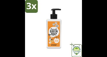 3 x Marcel's Green Soap - Handzeep - Sinaasappel & Jasmijn - Zachte verzorging - 250 ml - Grootverpakking - Handzeep - Sinaasappel - Jasmijn - Biologische Zeep - Natuurlijke Zeep