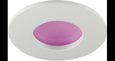 IP44 Inbouwspot Hilma met Philips HUE White and Color - spotje - Wit - rond - voor badkamer / overkapping / buiten - IP44 - GU10 - Buitendiameter: 85MM - boorgat: 70-76MM - min. Inbouwdiepte: 90MM