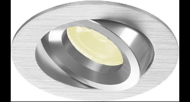 Inbouwspot Ilias met Philips HUE White - inbouw spot - Chrome / glimmend - rond - Voor binnen / woonkamer / keuken / slaapkamer - IP20 - GU10 - Buitendiameter: 81MM - boorgat: 70-75MM - min. Inbouwdiepte: 70MM