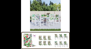 vidaXL - Stoelkussens - 6 - st - lage - rug - stof - meerkleurig