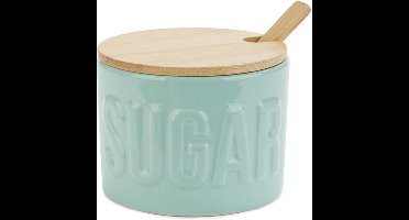 Balvi Suikerpot Suiker Keramiek/Bamboe - Turqoise