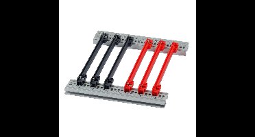 SCHROFF geleiderail accessoire type, PC, 160 mm, 2 mm groefbreedte, rood, 10 stuks