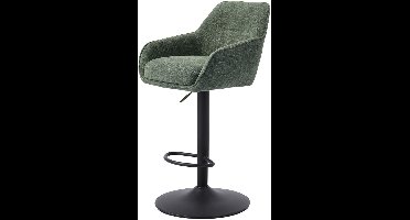 Giga Living Barstoel Avola - Groen Stof - Verstelbaar - Set van 2