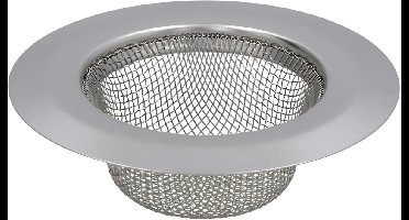 Gerimport gootsteen zeefje DIA - D9 cm - zilver - metaal - wasbak - keukenaccessoires