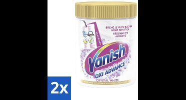 Vanish Oxi Advance - Kristalwit - Vlekkenverwijderaar Poeder - Witte Was - 840 Gram - Voordeelverpakking - 2 stuks