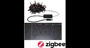 Plug & Shine LED-lichtketting Yuna RGB 10m IP44 5W Zwart