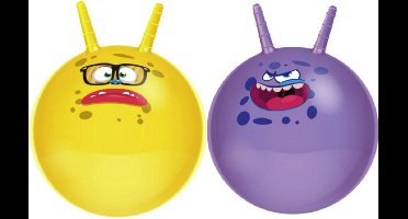 Eddy Toys - 2 stuks - Skippybal Geel & Paars - Verjaardag cadeau Skippybal – ø 45 cm – Skippyballen – Peuter – 3 Jaar – Buitenspeelgoed voor Jongens en Meisjes