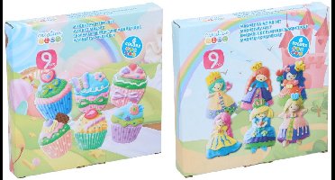 Creative Kids Magneet Schilder Set Kinderen - Knutselset met Verf en Kwast - 6 Kleuren - Prinses of Cupcake Thema - 1 Willekeurige Variant