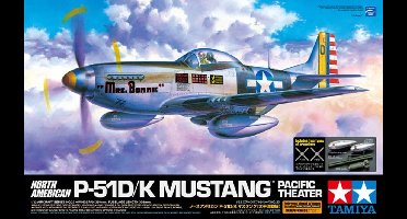 Tamiya Modelbouwpakket Vliegtuigen - 60323 North American P-51D/K Mustang - Pacifisch Front - WWII Jachtvliegtuig - Propellervliegtuig Plastic - 1:32 - Modelbouw