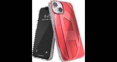Diesel Spiegelend Telefoonhoesje iPhone 13 & iPhone 14 – Rood – Spiegel – Valbescherming tot 2 Meter – Draadloos Opladen – Shockproof – Backcover – Origineel Diesel Accessoire met D-Logo