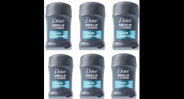 Dove Men Care Clean Comfort Deodorant - 6 x 50ml