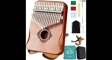 Kalimba 17 Tonen - met Standaard, Hoes & Accessoires - Duimpiano