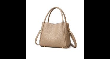 S&E Minimalistische Bucket Bag – Compact en Stijlvol voor Elke Dag - Beige