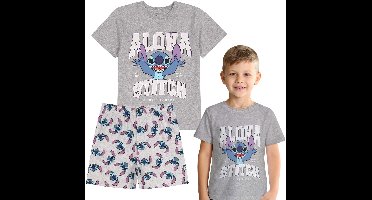 DISNEY STITCH KATOEN jongenspyjama met korte mouwen en twee delen VOOR DE ZOMER