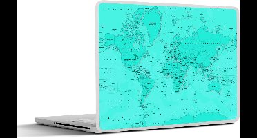 Laptop sticker - 11.6 inch - Wereldkaart - Stoer - Rood - 30x21cm - Laptopstickers - Laptop skin - Cover
