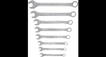 PARKSIDE® Steek- en ringsleutelset Combinatiesleutel - Set: 8-delig - Materiaal: Chroom-Vanadium staal
