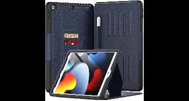 Tablet Hoes Geschikt Voor iPad 5e / 6e generatie Blauw - iPad Hoes 5e, 6e, Air 1e, Air 2e Generatie - 9.7 inch (2017/2018) hoes met Multi-Angle Magnetic Stand, Auto Sleep/Wake, Pencil Houder - Extra Stevig - Schokbestendig