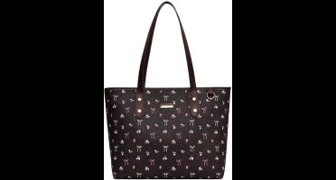 S&E Waterafstotende Schoudertas met Bloemenpatroon – Ruim & Stijlvol voor Dagelijks Gebruik - Bloemen bruin