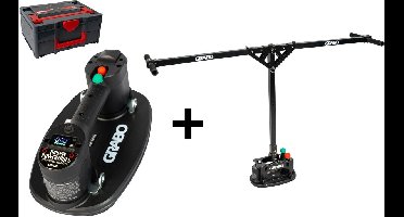 GRABO Pro in Koffer + GRABO Erguo T-Lift - Elektrische draagbare vacuümzuiger - Handgereedschap - Hefvermogen 120 kg
