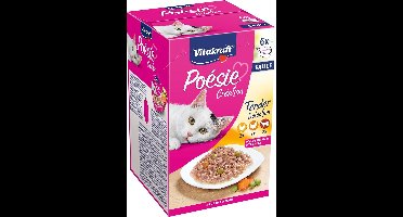 Vitakraft Poésie Création Malse Selectie Kattenvoer Kip, Kalkoen, Rund - 6x85g